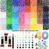 Nail Kit 32000Pcs Resin Rhinestones Bedazzling Kit with Tweezers for Multicolor 3mm Crystal with 3Pcs 10ml Glue Art Crafting