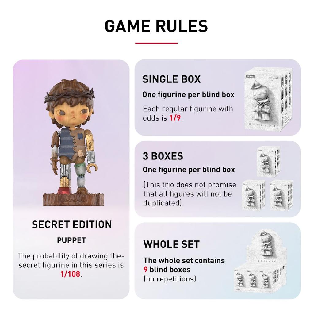 POP MART HIRONO Reshape Serie Pop Mart Gachapon Blind Box Figur Kunststoffmodell Premium Spielzeug PVC Weichvinyl Originalcharakter Geburtstagsgeschenk [1 Stück]