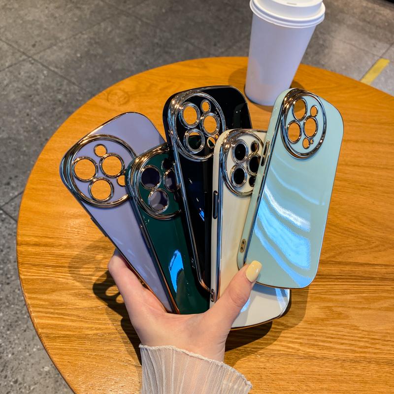 Luxury Soft Plating Electroplated Phone Case For Iphone 14 13 12 11 Pro Max Xr Xs Max X 13pro 11 14 Plus Shockproof Bumper Cover
