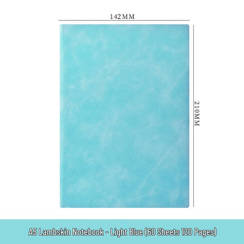 A5 PU Leather Sheepskin Notebook with Custom Logo - Business Diary & Meeting Minutes Book