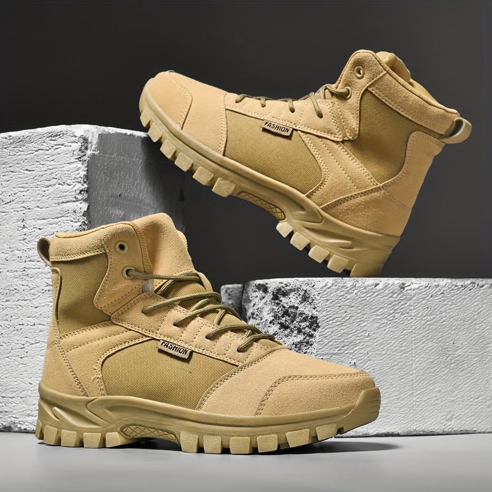 [Stylish Combat Boots] Pink High-Top Combat Boots | Durable Canvas, Round Toe, Lace-Up with Adjustable Straps, Non-Slip TPR Sole