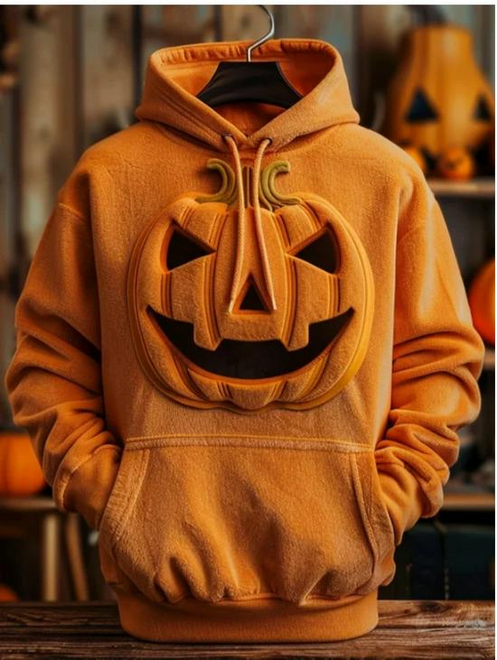 Модный европейский и американский худи 2024 Medium оранжевый