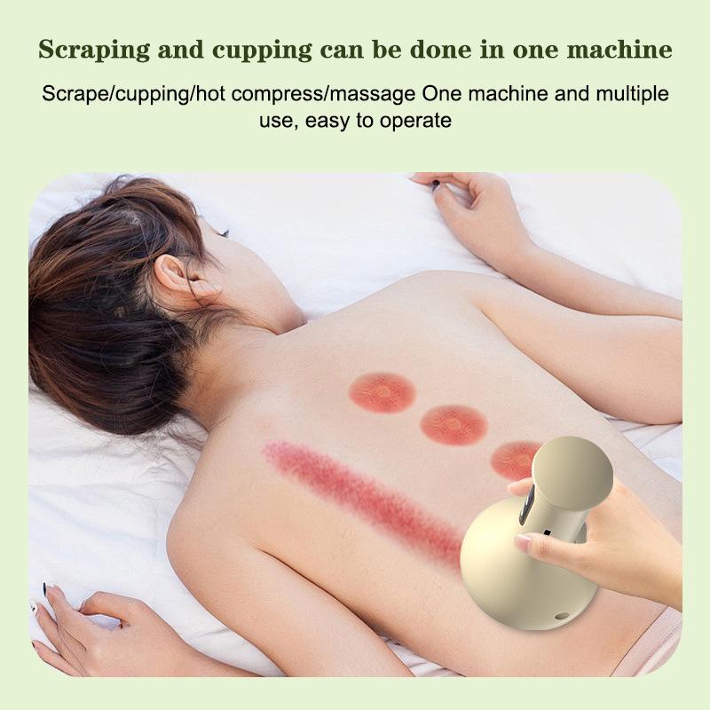USB Rechargeable Abdominal Massager For Hot Compress And Adjustable Guasha Cupping Intensity Arm And Leg Massage Handheld
