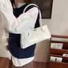 Retro versatile handbag shoulder messenger bag glossy trend simple high-end niche platinum bag