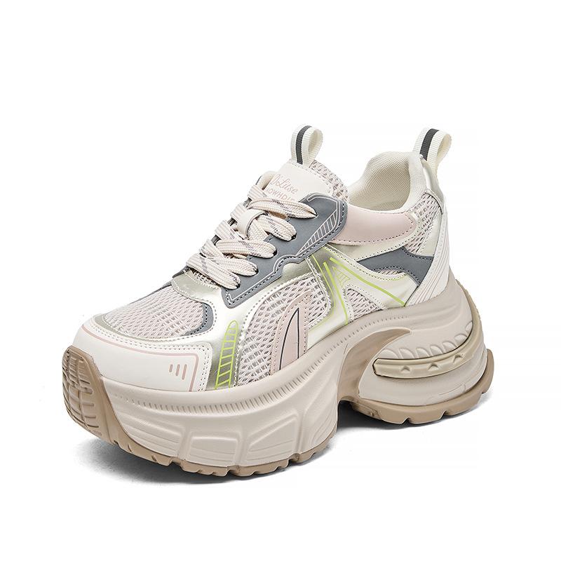 Весна новая платформа папа спортивная обувь универсальная повседневная обувь увеличивающая рост маленькие маффины женская обувь 34