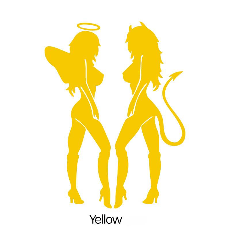 Lady Devil Angel Girl Car Stickers for Window Bumper Windshield Decoration Scratch Covering Vinyl Decals Cartoon Auto Stickers