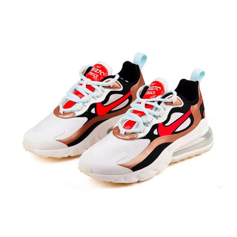 Nike Air Max 270 React Red Bronze Women's Sneakers Casual Shoes CT3428-100