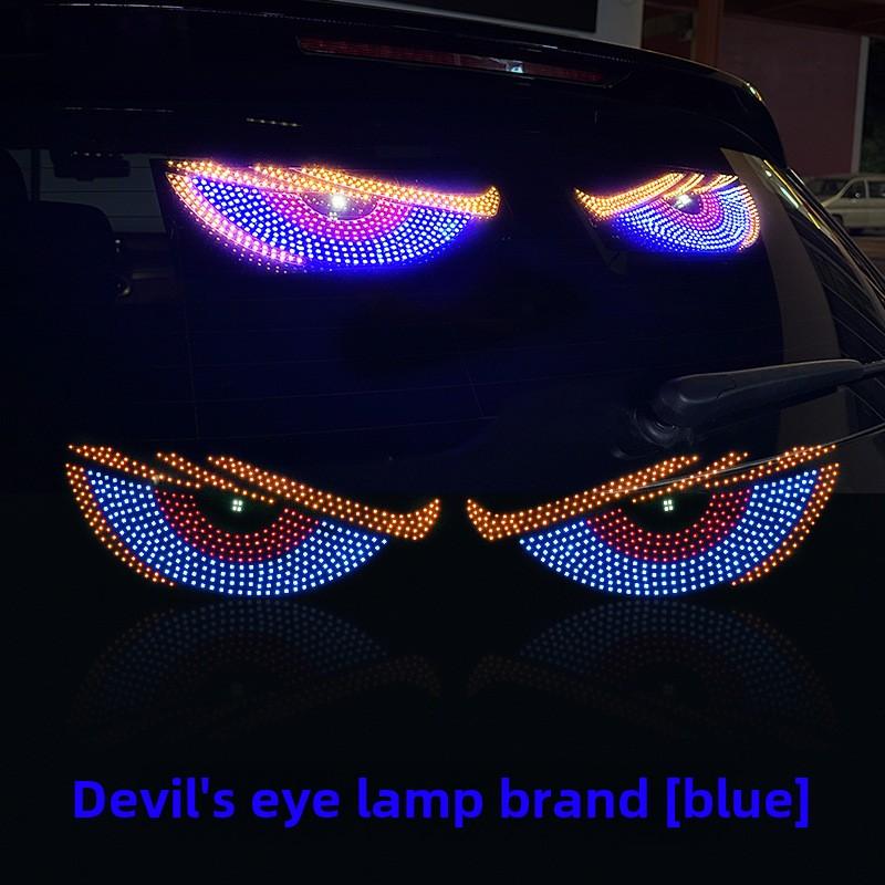 Colorful Devil Eyes Led Lights For Car Truck Windshield Warning Strobe Lights USB Plug-in Panel Decorations Internal Accessories