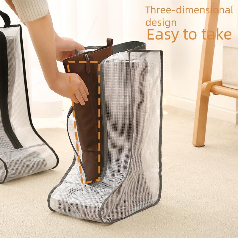 Travel Shoe Bags, Waterproof Dustproof Shoe Storage Bags with Handles, Clear Shoe Organizer for Boots and Shoes