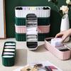 5 Grids Socks Storage Box Plastic with Cover Dormitories Sock Underwear Clothes Storage Organizer Boxes Cosmetische Holder Containers
