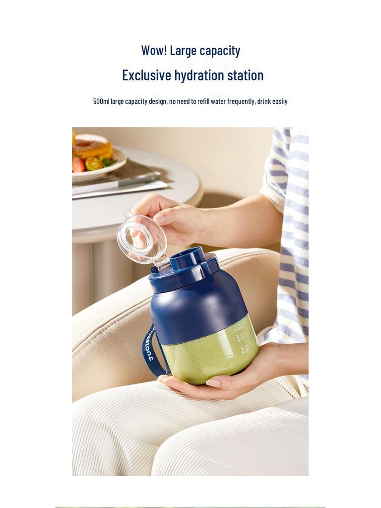 Wireless Portable Juicer: Rechargeable Mini Electric Fruit Juicer with Ice Crushing Capability