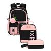 Set Zaino 3 Pezzi Zaino Grande Capacità per Laptop Zaino Casual da Viaggio per Uomini Donne