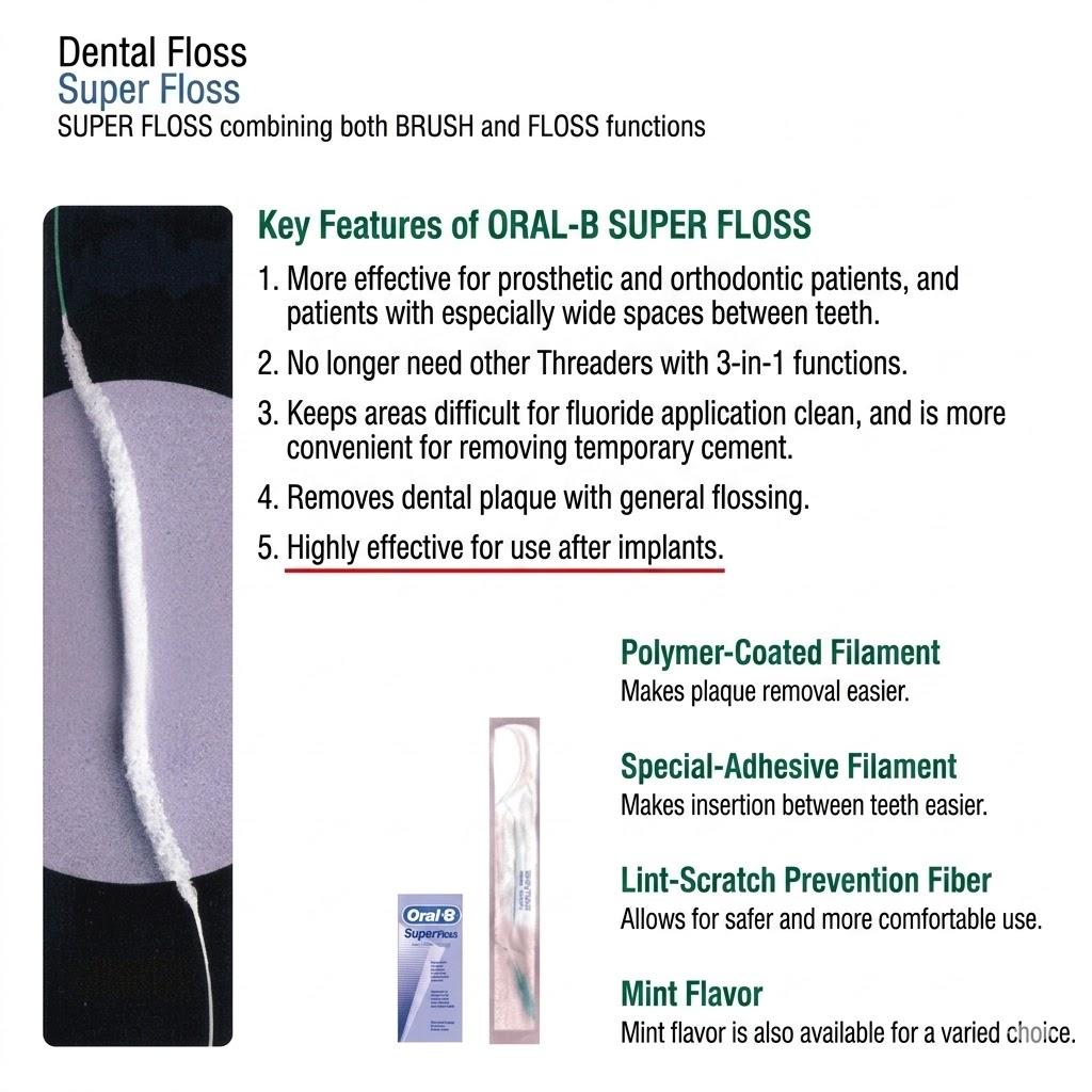 Oral-B Superfloss Dental Floss, (1 Unit -50 packs)
