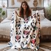 1pc Cute cartoon giant panda Print 230 Flannel Blanket Multiple Sizes Soft Comfortable Nap Time Machine Washable Cover Blanket