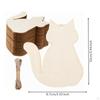 20 Pieces Cat Wood Cutouts with Twine Blank Shaped Hanging Ornaments Sturdy
