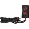 Motorcycle Digital Thermometer, DC 12V Ultra Thin Water Temperature Meter Gauge with 18mm Sensor Adapter and LCD Display, Digital Hygrometer Humidity