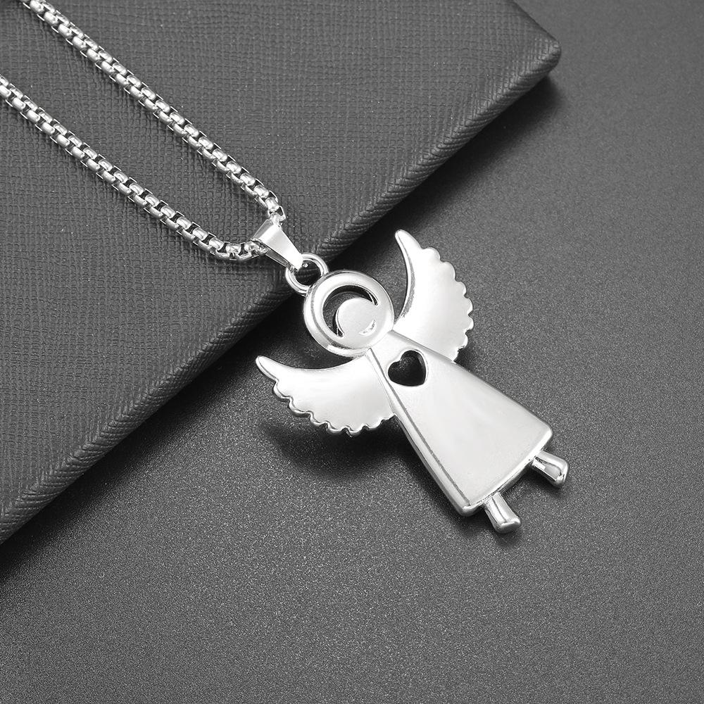 Hip Hop Necklace Men'S Titanium Steel Cartoon Men'S And Women'S Tide Pendant Personalized Street Couple Pendant Accessories