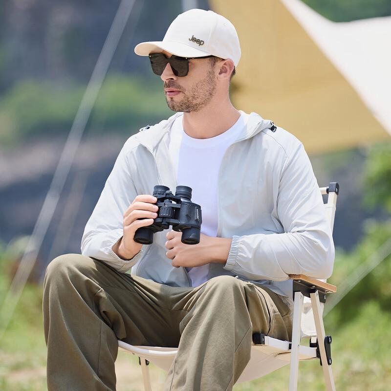 Jeep Men's Lightweight Hooded Sun Protection Summer Jacket