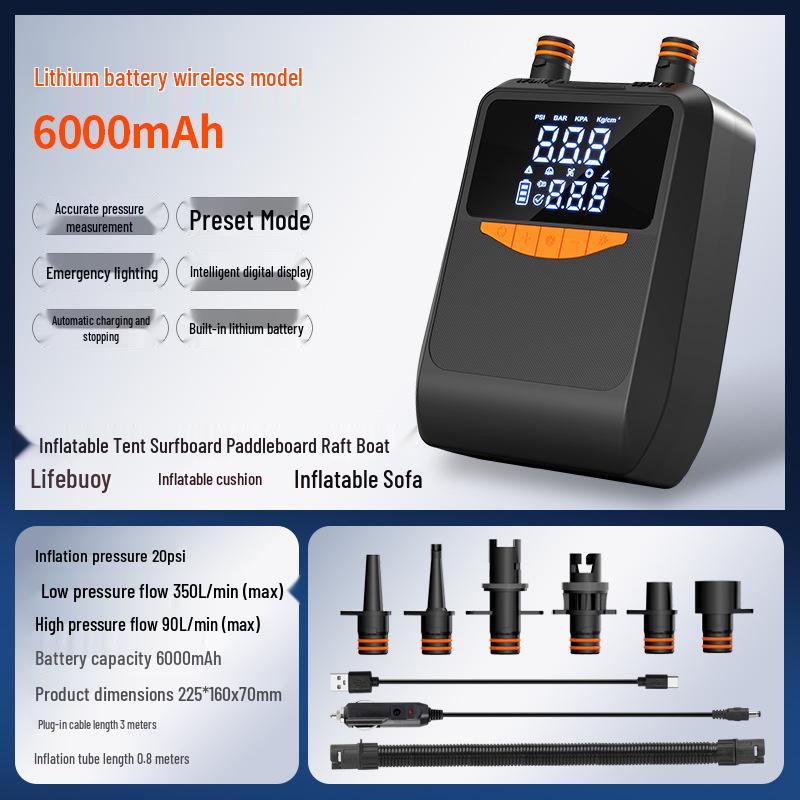 Portable Wireless Air Pump for EVs, Outdoor Tents, SUP Boards & Kayaks