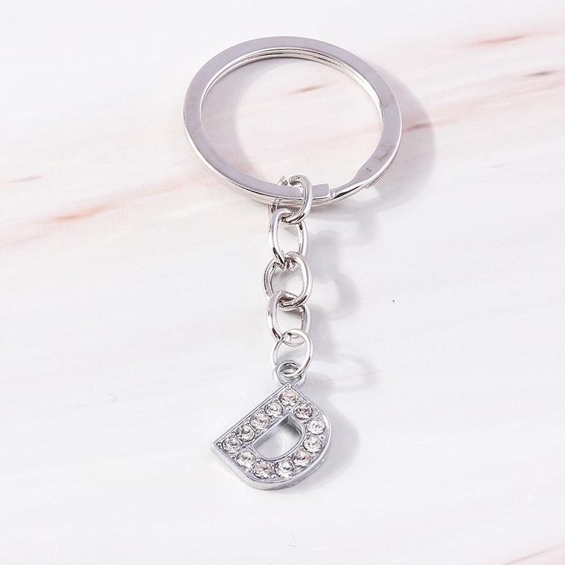

Fashion Initial 26 Letters A-Z Alphabet Keychain Rhinestone Key Ring Pendants for Car Key Bag Decor Charms DIY Accessories