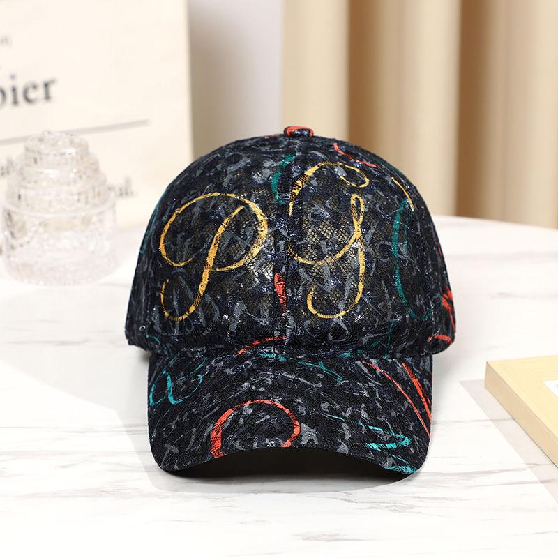 Breathable Hat Thin Duck Tongue Hat Women's Sunshade Hat Men's and Women's Lace Baseball Hat