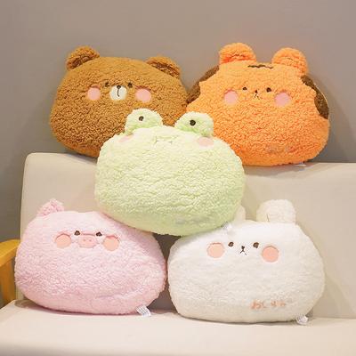 35cm Kawaii Animal Bear Rabbit Frog Tiger Pig Plush Toys Cartoon Stuffed Soft Pillow Back Sofa Cushion