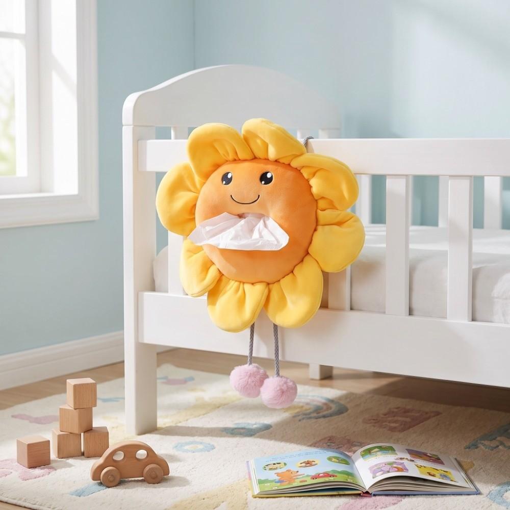 Plush Hanging Car Backrest Tissue Holder Family Car Daily Tissue Storage Pouch Hairball style