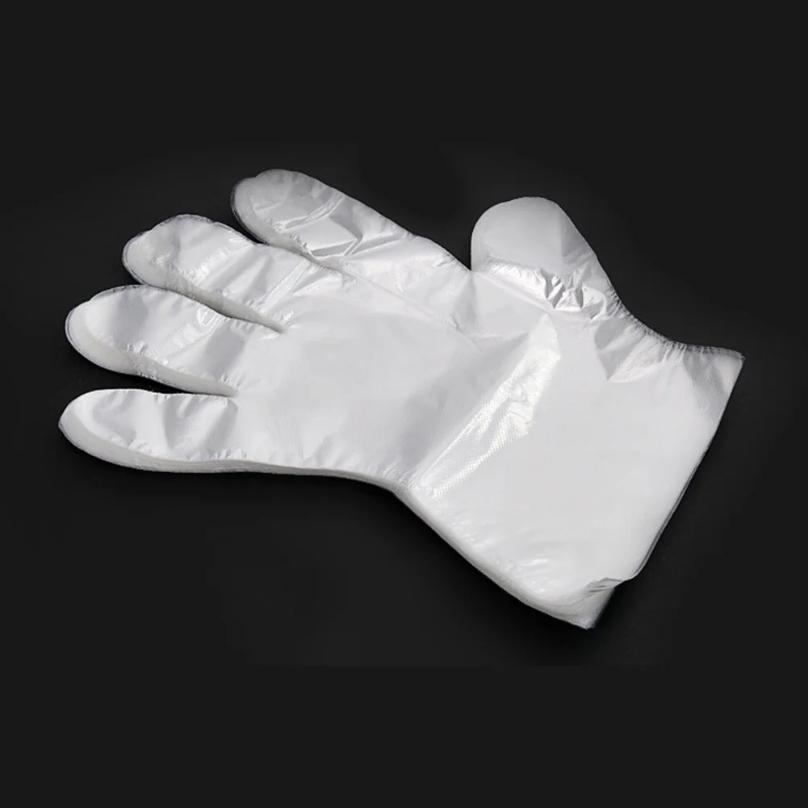 100-1000pcs Disposable Gloves Food Grade Plastic Transparent Gloves for Restaurant Fried Chicken Pizza Gloves Kitchen Tableware