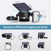 LED Double Head Solar Wall Spotlight with Motion Sensor for Outdoor Garden and Courtyard Lighting.