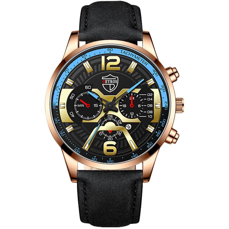 Fashion Men'S Stainless Steel Strap Men'S Watch Student Calendar Electronic Quartz Watch