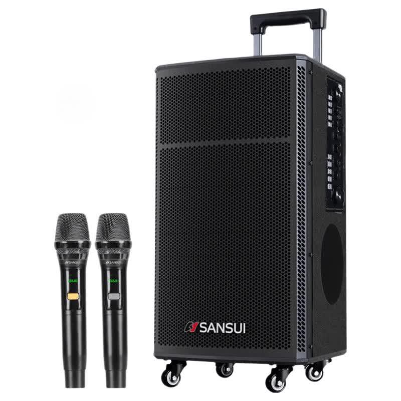 SANSUI TE12 High-Power Outdoor Karaoke Trolley Speaker (CN version)