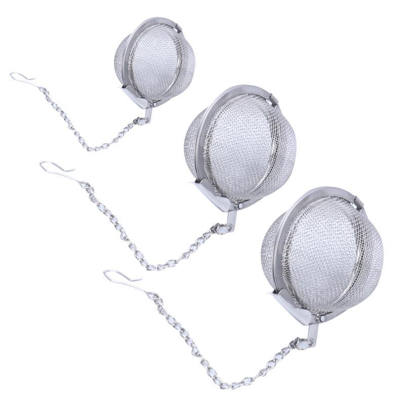 3 Pcs/set 304 Stainless Steel Flavored Ball Seasoning Package Tea Filter Halogen Ball Soup Seasoning Ball Kitchen tools серебряный
