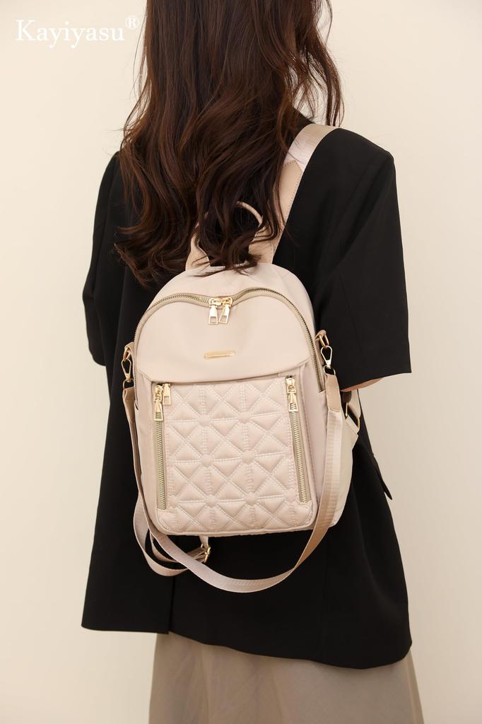 Kayiyasu Σακίδιο Πλάτης Ιδανικό για και στην Πόλη 3-Way Γυναικείο, Δημοφιλές, Πολλαπλές Θήκες, Κομψό, Casual, Ελαφρύ, Για Μετακινήσεις, Ταξίδι, (Μπεζ)