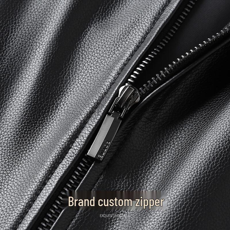 Men's First Layer Cowhide Stand Collar Leather Jacket