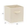 Basics Storage Box Folding Type 6-Piece Set Handles Beige 272728cm