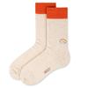 SNOOZY Sushi Embroidered Socks (Oatmeal Orange)