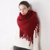 Autumn Winter Classic Female Cashmere Shawl Cashmere Scarves Pashmina  Wraps Solid Scarf