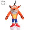 26cm Neu eingetroffen Anime Crash Bandicoot Plüschtiere Cartoon Tier Aku Aku Crash Weiche gefüllte Plüschpuppen für Kinder Weihnachtsgeschenke