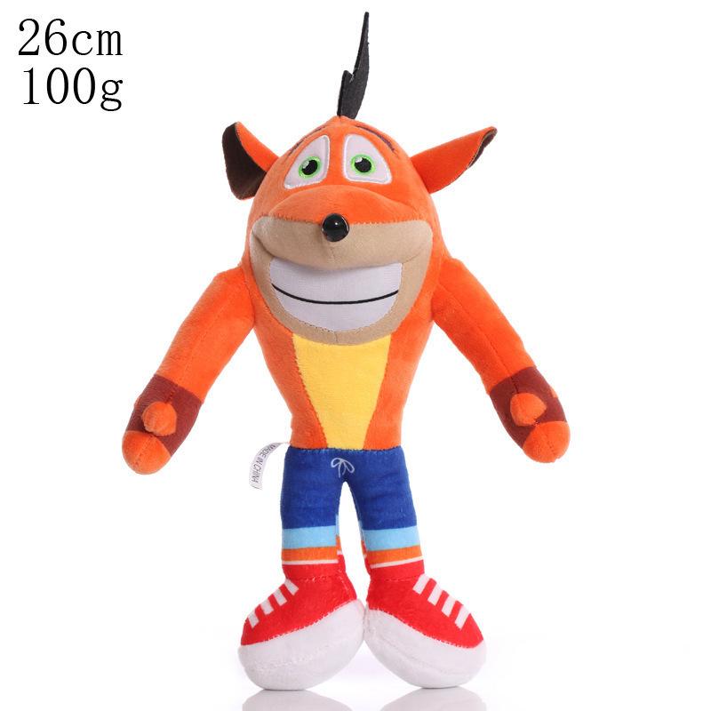 26cm Neu eingetroffen Anime Crash Bandicoot Plüschtiere Cartoon Tier Aku Aku Crash Weiche gefüllte Plüschpuppen für Kinder Weihnachtsgeschenke
