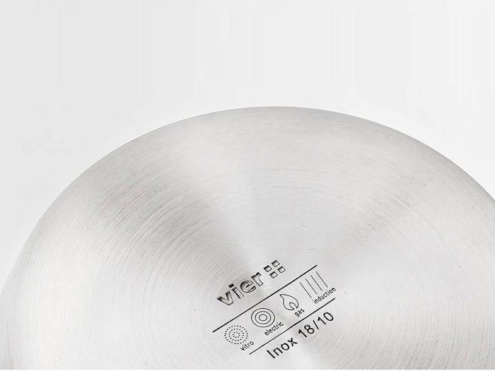 Casserole - Vier - CI22 - Acier inoxydable 18/10 - 22 cm - 3,4 litres