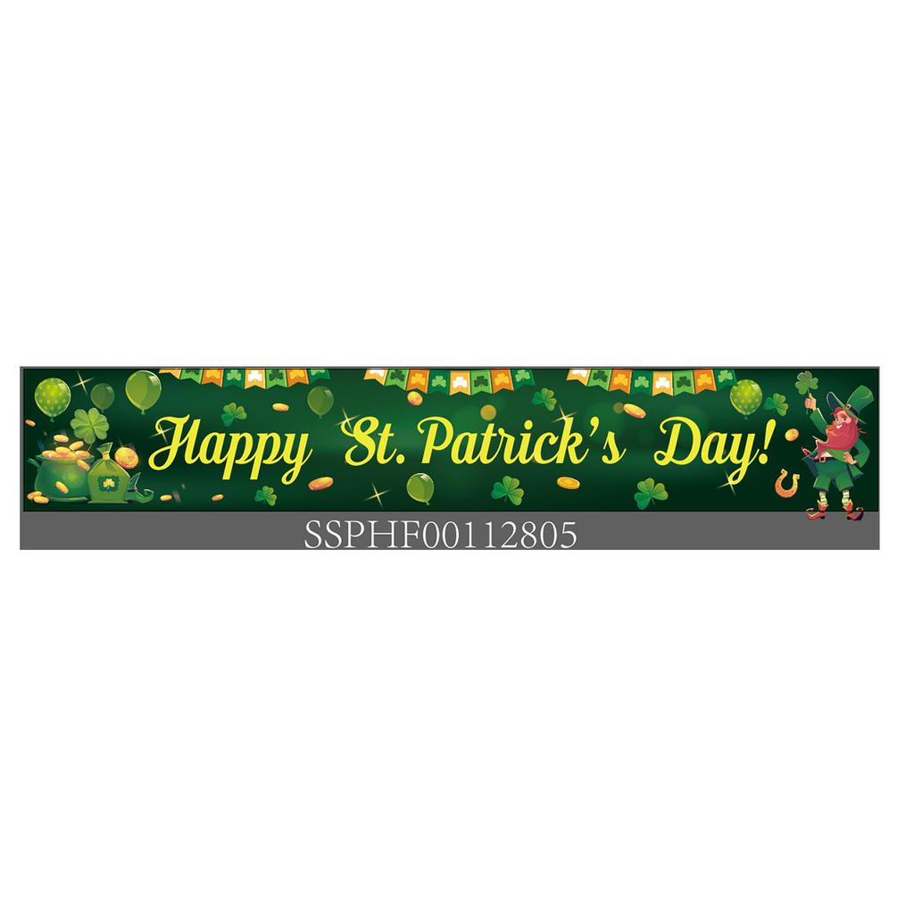 Irish Festival Clover Theme Party Outdoor Party Venue Arrangement Props Polyester Cloth Poster Customization
