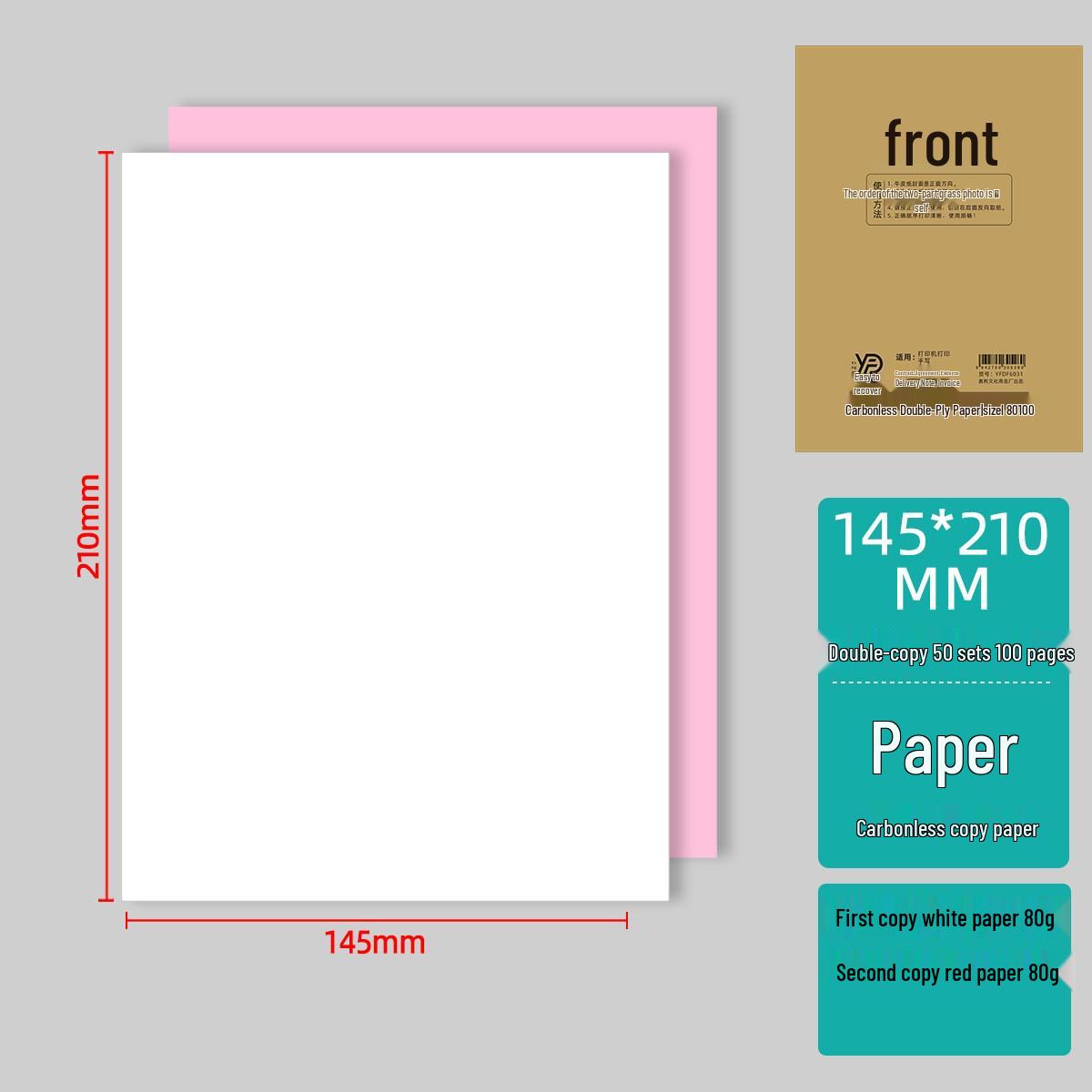 Thick 80g Carbonless Two/Three-Part Copy Paper for Contracts & Shipping Orders