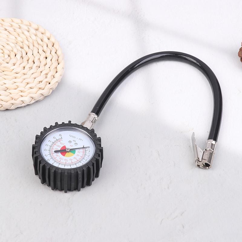Multi-Function Tire Pressure Monitor Tester Car Motorcycle Tire Pressure Gauge Air Compressor Dial Gauge Inflator Pump Tool