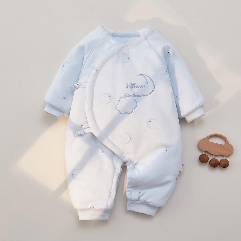 Baby Boy Girl Winter Thick Cotton Hanbok With Slipon Closure For Newborns