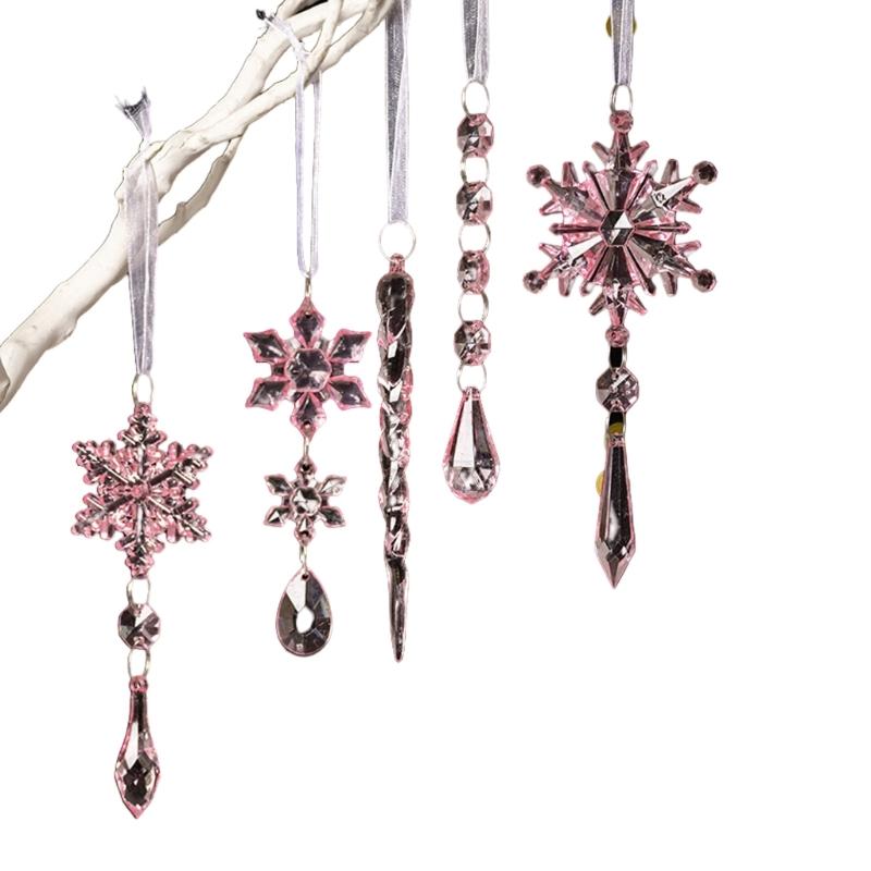 Premium Acrylic Snowflake Ornament Childproof Shatterproof Design For Celebratory Indoor Decorating