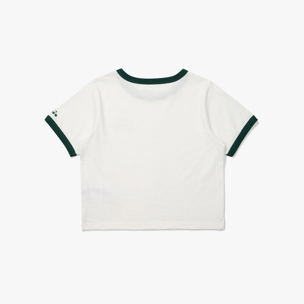 Diadora Weekend Ringer Short Sleeve T-Shirt Women Off White