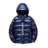 Boys' Hooded Winter Jacket - Thick, Warm, Cotton-Padded Coat with Shiny, Wash-Free Outerwear for Big Kids