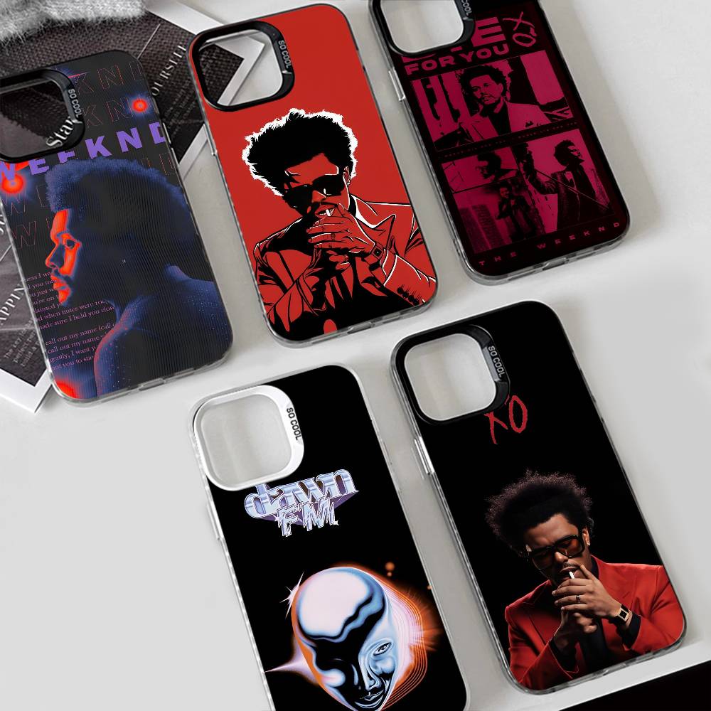 Singer The Weekend Phone Case for iPhone 17 17Air 16 15 14 13 12 11 Pro Max Plus Colorful Silver