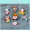 Niedliche Cartoon Kirby Brosche Kreative Legierung Milchteetasse Cowboy Kirby Taschenzubehör Anstecknadel