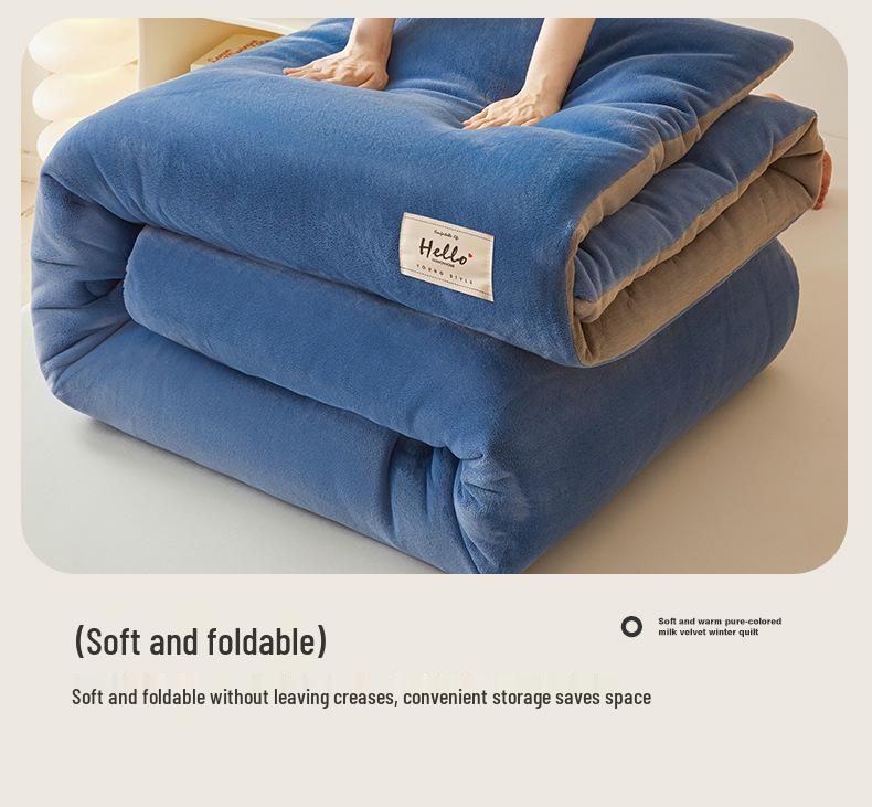 Edredón de Forro Polar de Doble Cara de Terciopelo de Leche - Grueso, Cálido, Edredón de Forro Polar Coral para Todas las Estaciones para Dormitorio